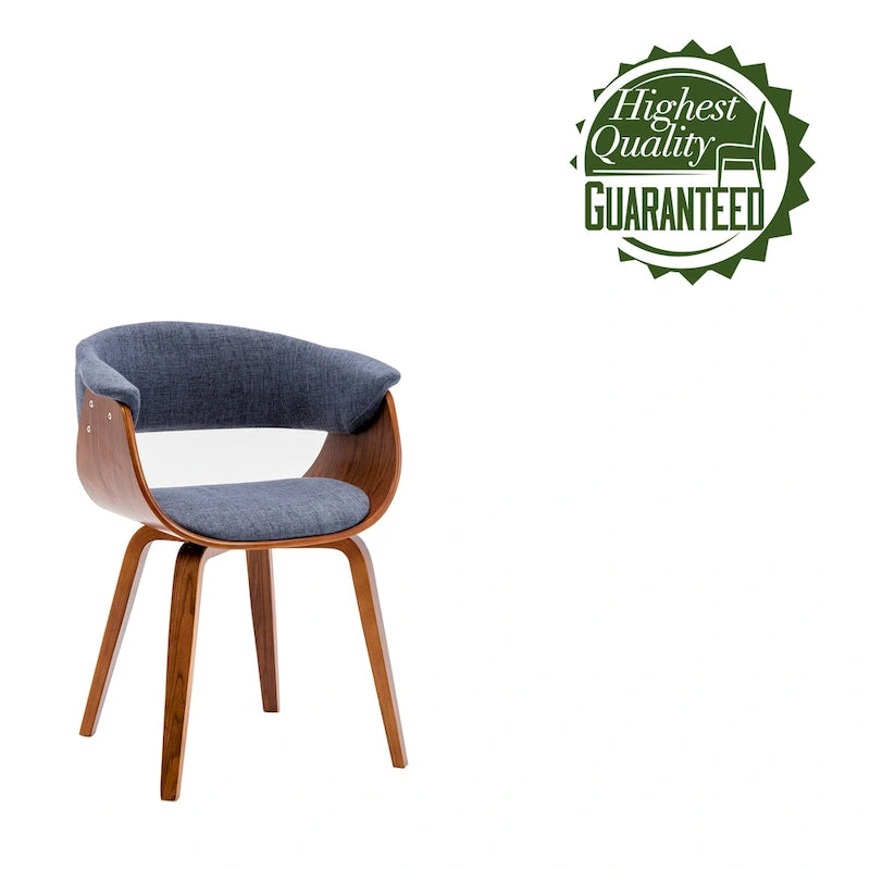 Chaise de salle à manger Porthos Home Merin en tissu avec pieds en bois