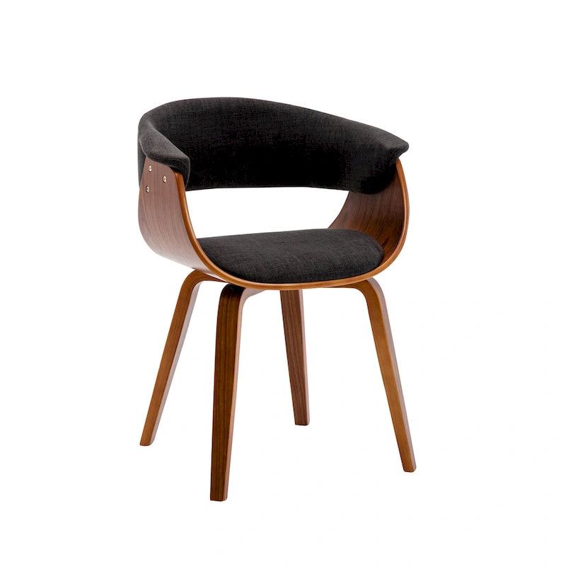 Chaise de salle à manger Porthos Home Merin en tissu avec pieds en bois