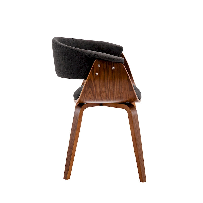 Chaise de salle à manger Porthos Home Merin en tissu avec pieds en bois