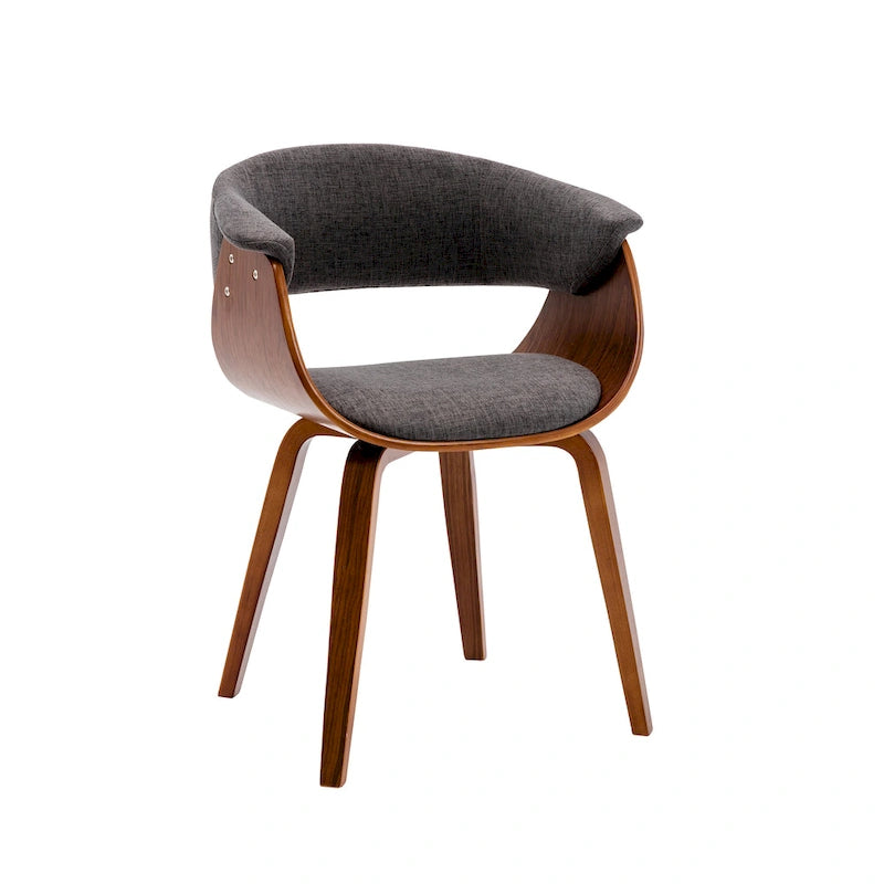 Chaise de salle à manger Porthos Home Merin en tissu avec pieds en bois