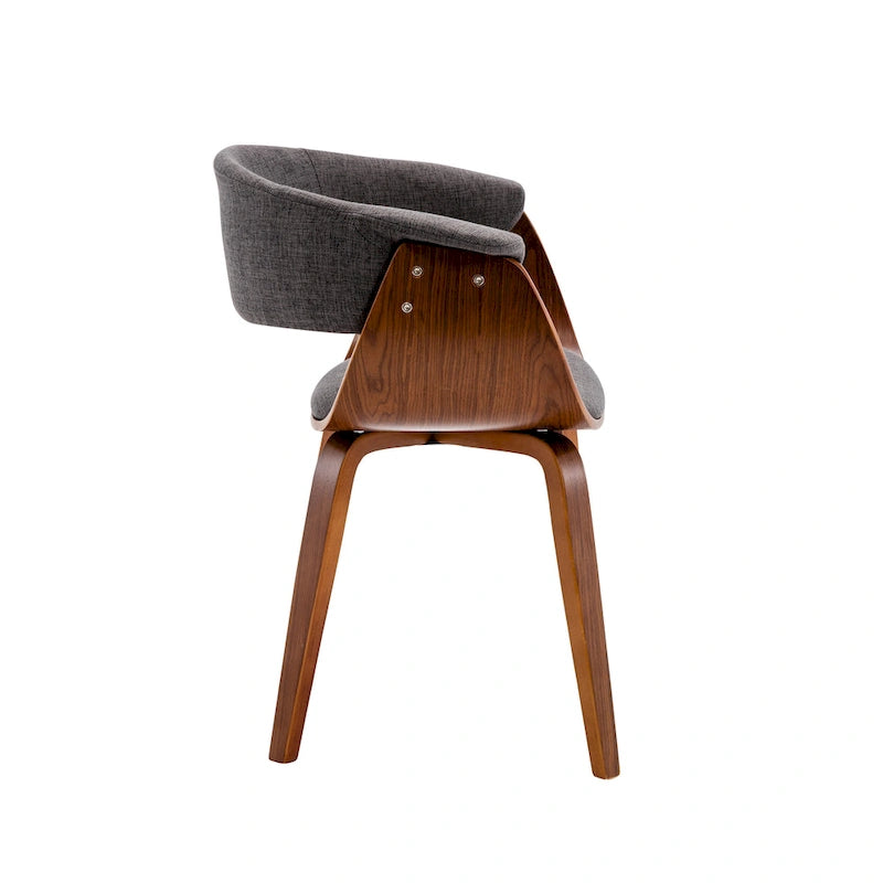 Chaise de salle à manger Porthos Home Merin en tissu avec pieds en bois