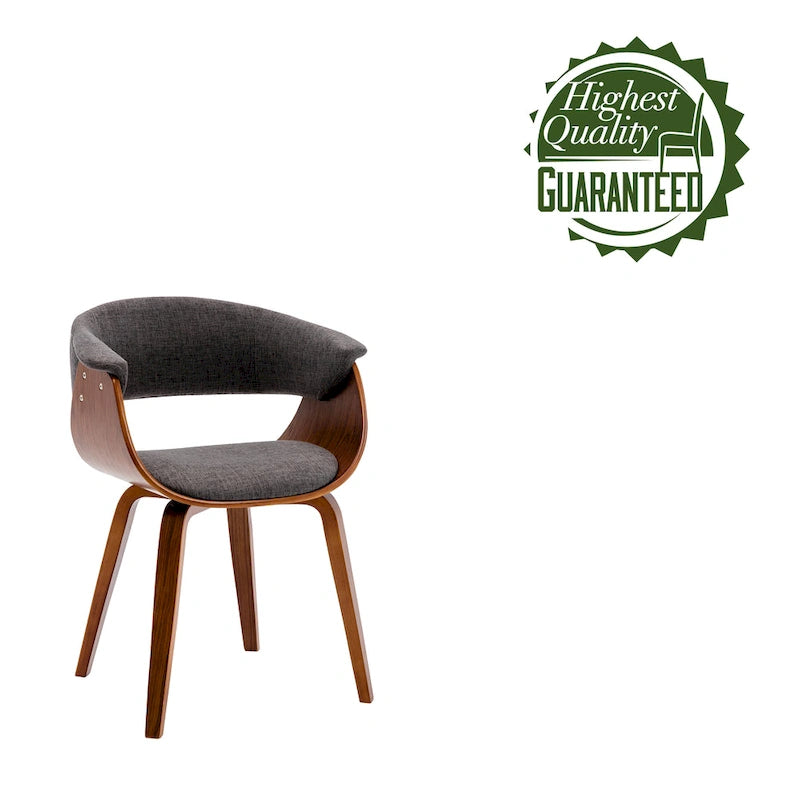 Chaise de salle à manger Porthos Home Merin en tissu avec pieds en bois