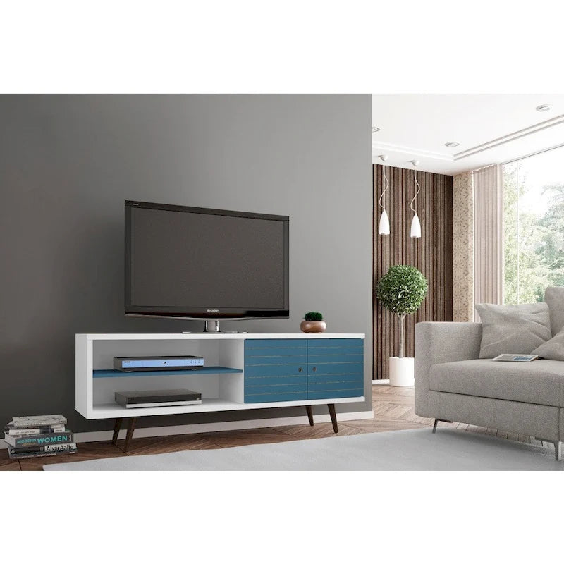Manhattan Comfort Console d'armoire multimédia moderne en bois Sortland