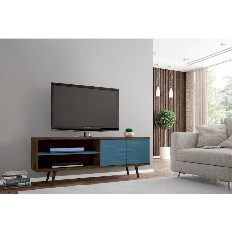 Manhattan Comfort Console d'armoire multimédia moderne en bois Sortland