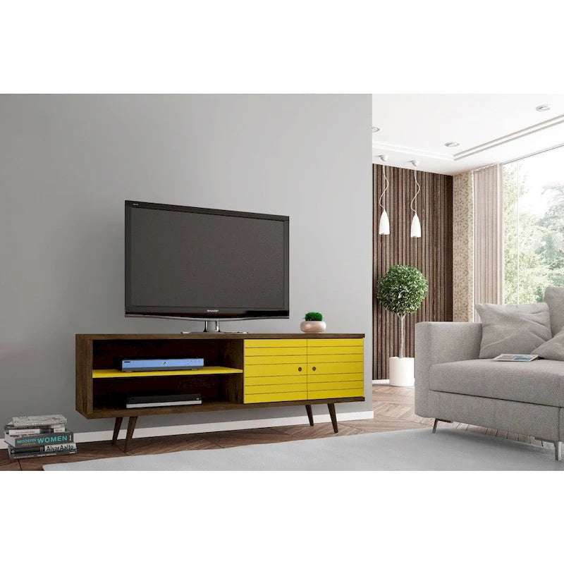 Manhattan Comfort Console d'armoire multimédia moderne en bois Sortland