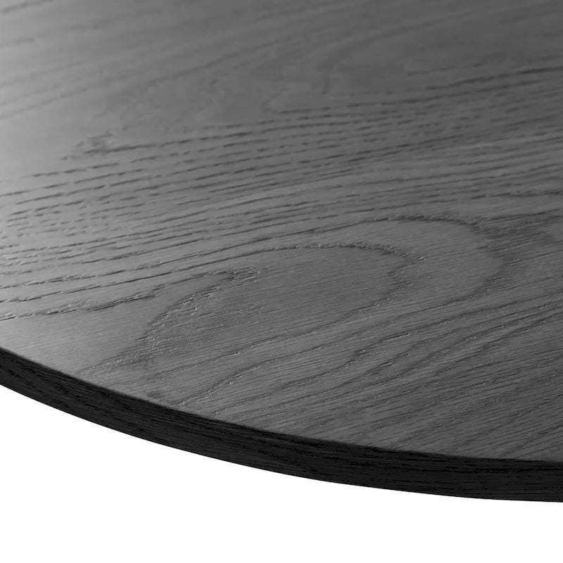 Table de salle à manger ovale en bois massif de style nordique - Idéale pour 6 personnes - Dimensions : 67 x 34 x 30 cm