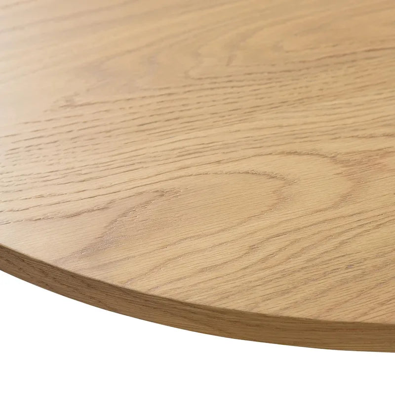 Table de salle à manger ovale en bois massif de style nordique - Idéale pour 6 personnes - Dimensions : 67 x 34 x 30 cm