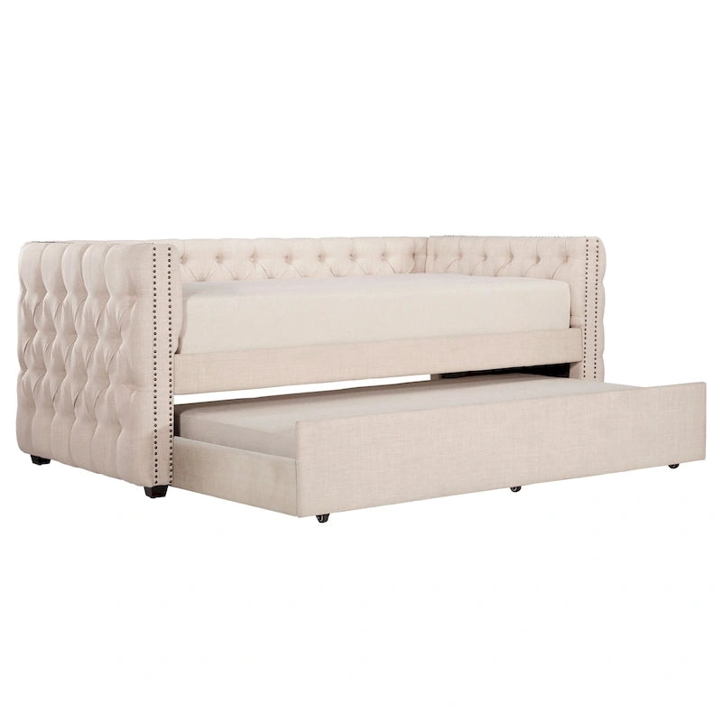Lit de jour double capitonné Knightsbridge par iNSPIRE Q Artisan