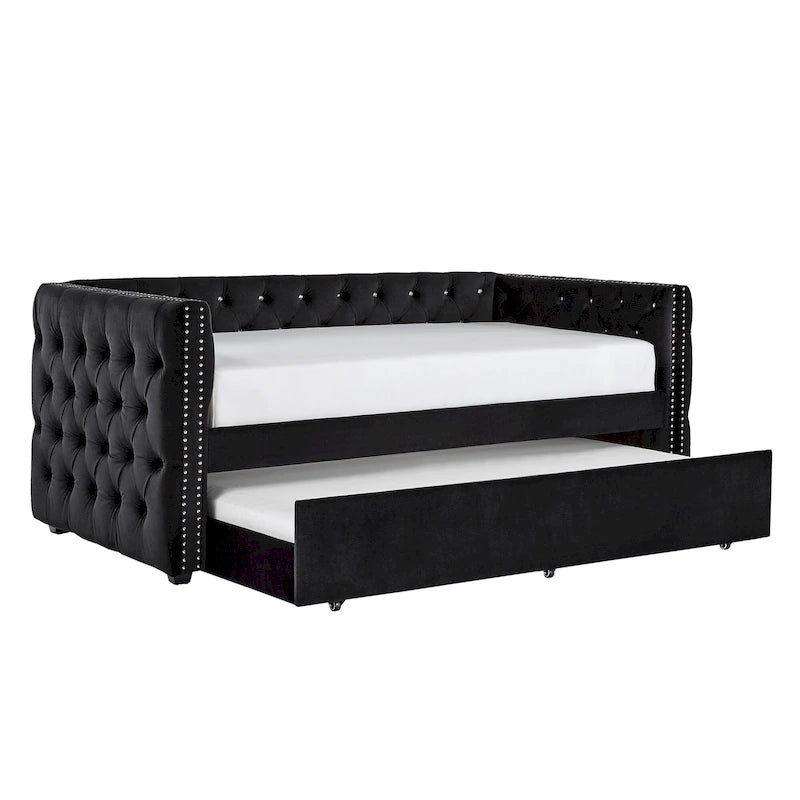 Lit de jour double capitonné Knightsbridge par iNSPIRE Q Artisan