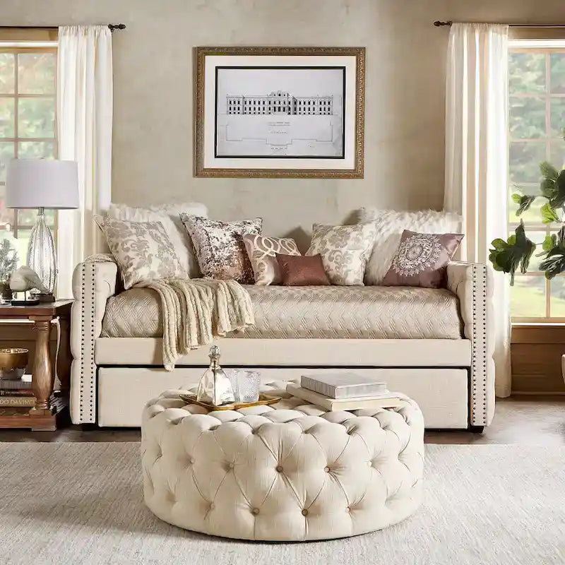 Lit de jour double capitonné Knightsbridge par iNSPIRE Q Artisan