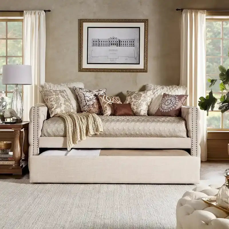 Lit de jour double capitonné Knightsbridge par iNSPIRE Q Artisan