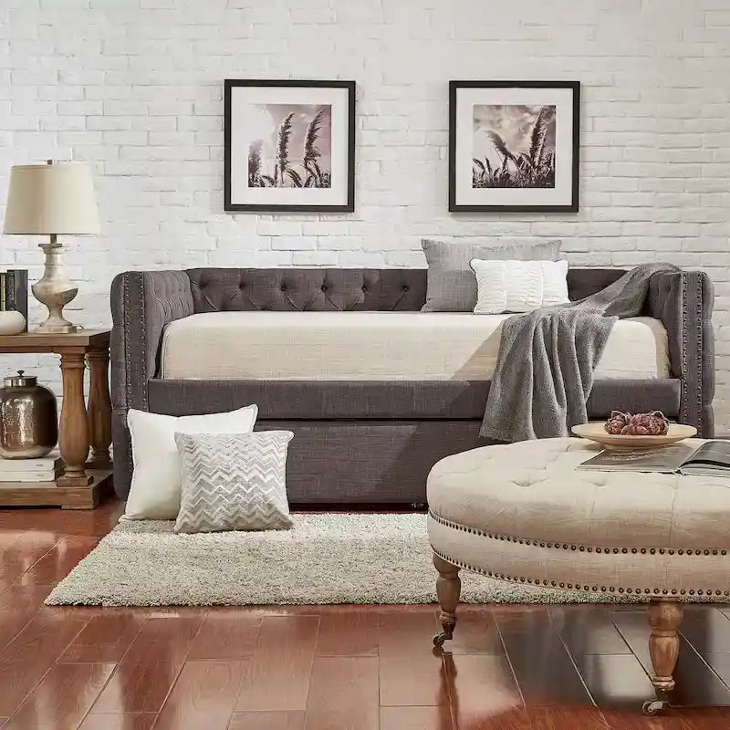 Lit de jour double capitonné Knightsbridge par iNSPIRE Q Artisan