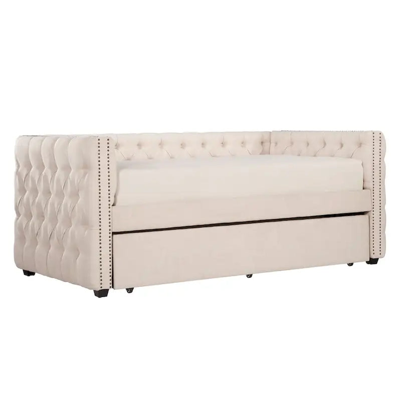 Lit de jour double capitonné Knightsbridge par iNSPIRE Q Artisan