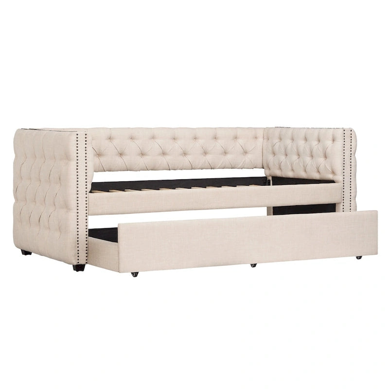 Lit de jour double capitonné Knightsbridge par iNSPIRE Q Artisan