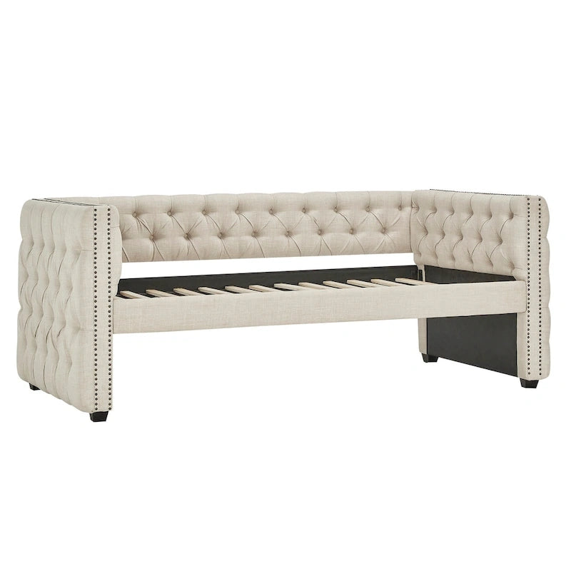 Lit de jour double capitonné Knightsbridge par iNSPIRE Q Artisan