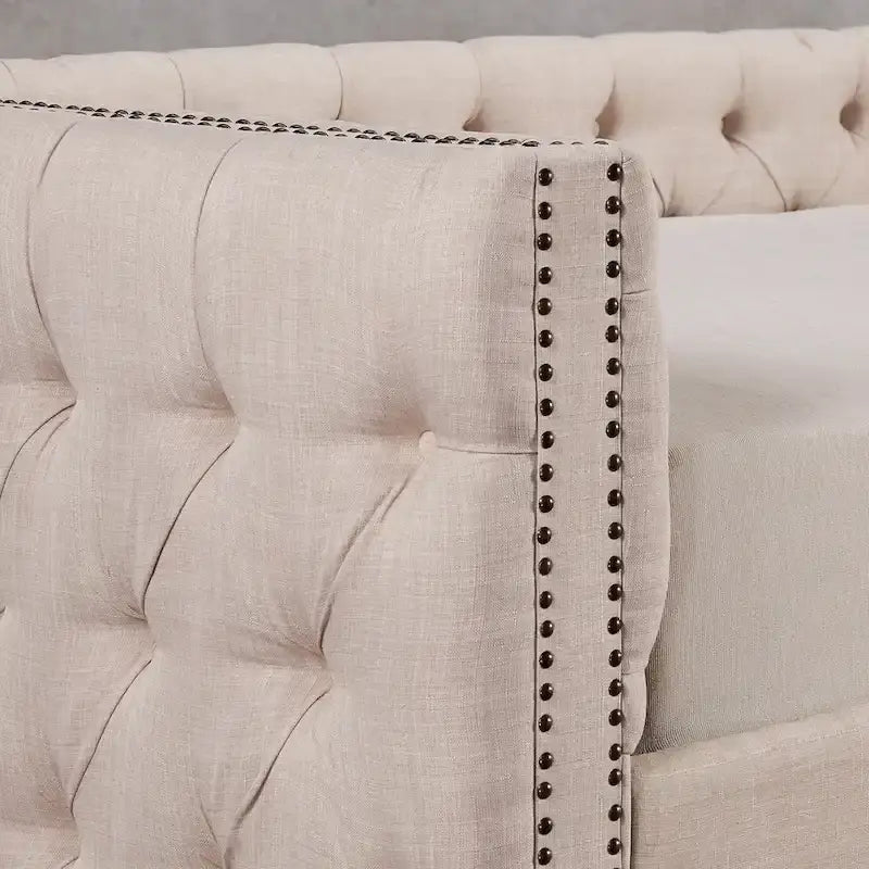 Lit de jour double capitonné Knightsbridge par iNSPIRE Q Artisan