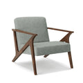 Fauteuil d'appoint rembourré Grove MCM à structure en bois