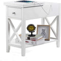 Table d'appoint étroite à plateau rabattable - 28 cm (P) x 60 cm (L) x 61 cm (H)