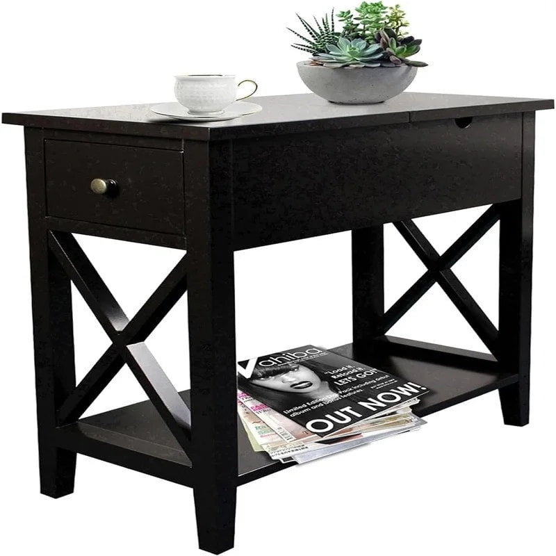 Table d'appoint étroite à plateau rabattable - 28 cm (P) x 60 cm (L) x 61 cm (H)