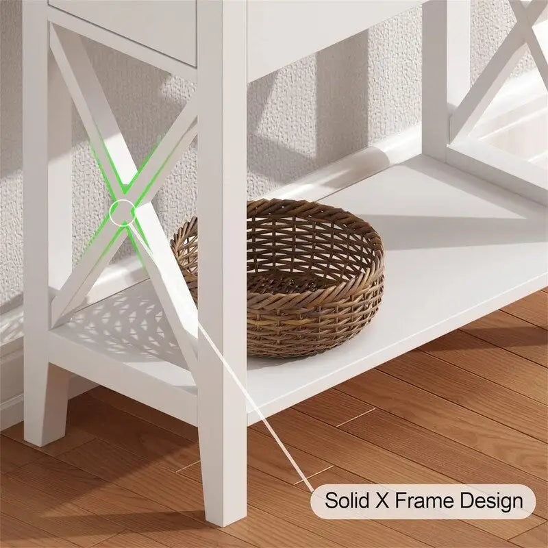 Table d'appoint étroite à plateau rabattable - 28 cm (P) x 60 cm (L) x 61 cm (H)