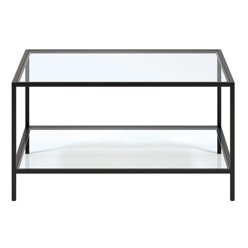 Table basse carrée Sivil 32 avec étagère