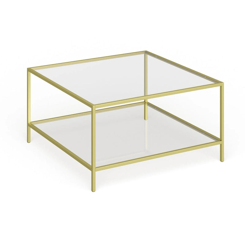 Table basse carrée Sivil 32 avec étagère