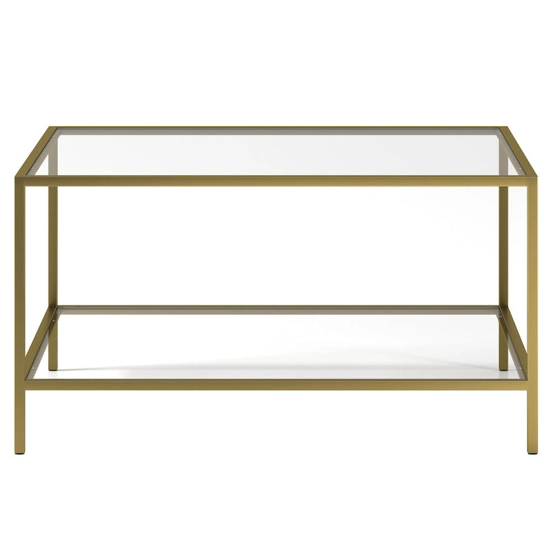 Table basse carrée Sivil 32 avec étagère