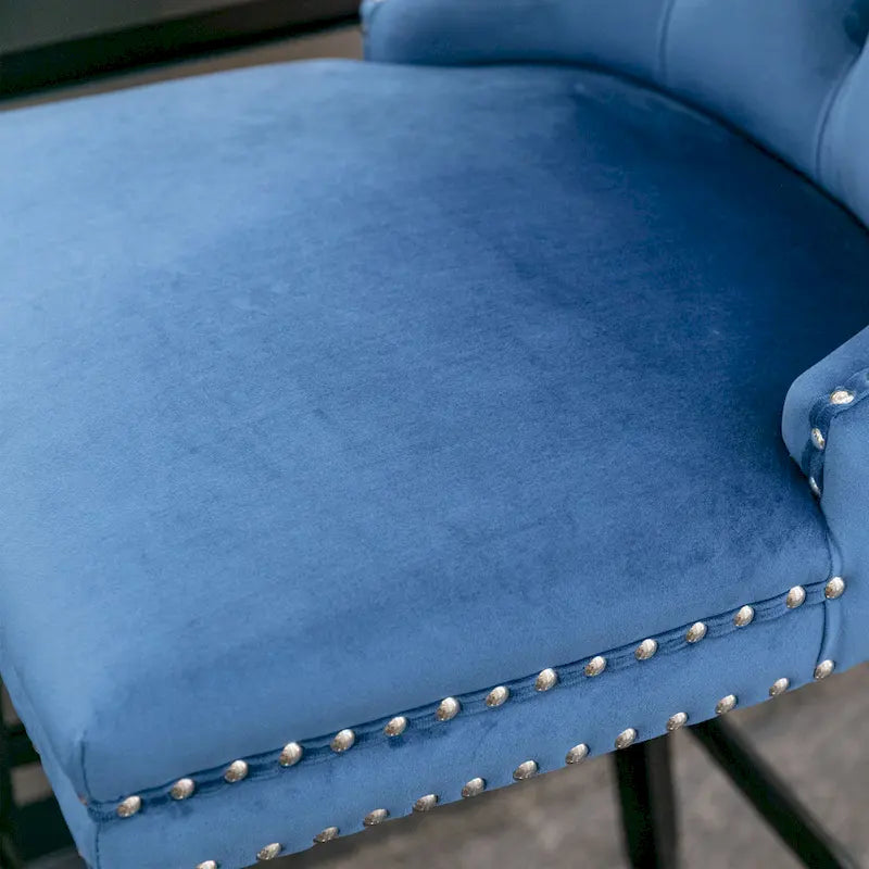 Tabourets de bar recouverts de velours