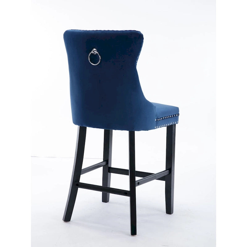 Tabourets de bar recouverts de velours