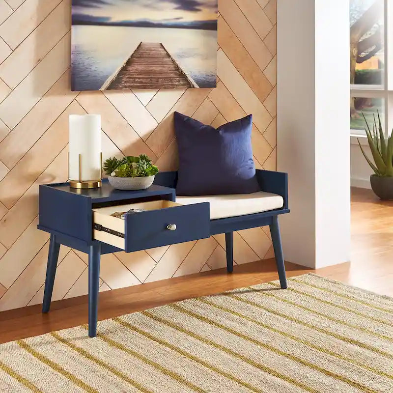 Banc d'entrée Niklas à 1 tiroir avec coussin iNSPIRE Q Moderne