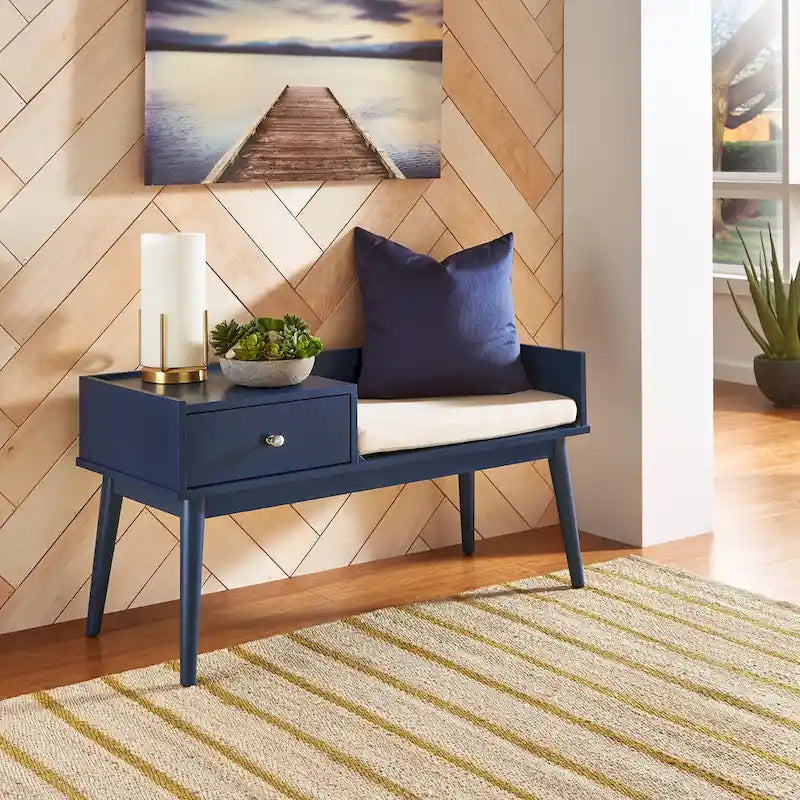 Banc d'entrée Niklas à 1 tiroir avec coussin iNSPIRE Q Moderne