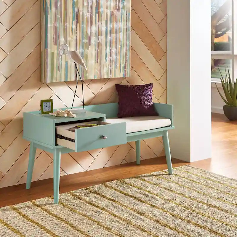 Banc d'entrée Niklas à 1 tiroir avec coussin iNSPIRE Q Moderne