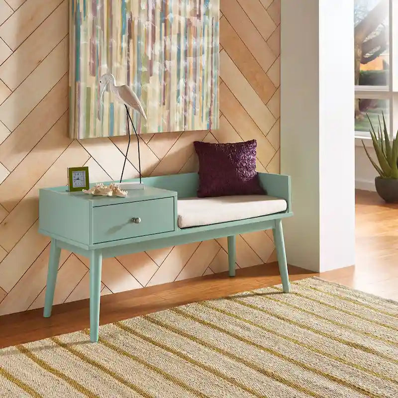 Banc d'entrée Niklas à 1 tiroir avec coussin iNSPIRE Q Moderne