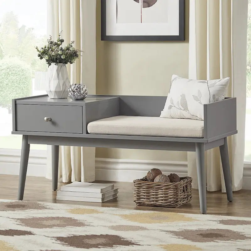 Banc d'entrée Niklas à 1 tiroir avec coussin iNSPIRE Q Moderne