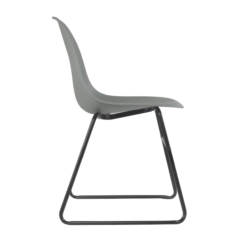 Chaises de salle à manger modernes sans accoudoirs Alivia de Porthos Home avec pieds en fer (lot de 2)
