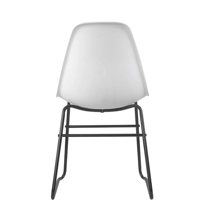 Chaises de salle à manger modernes sans accoudoirs Alivia de Porthos Home avec pieds en fer (lot de 2)