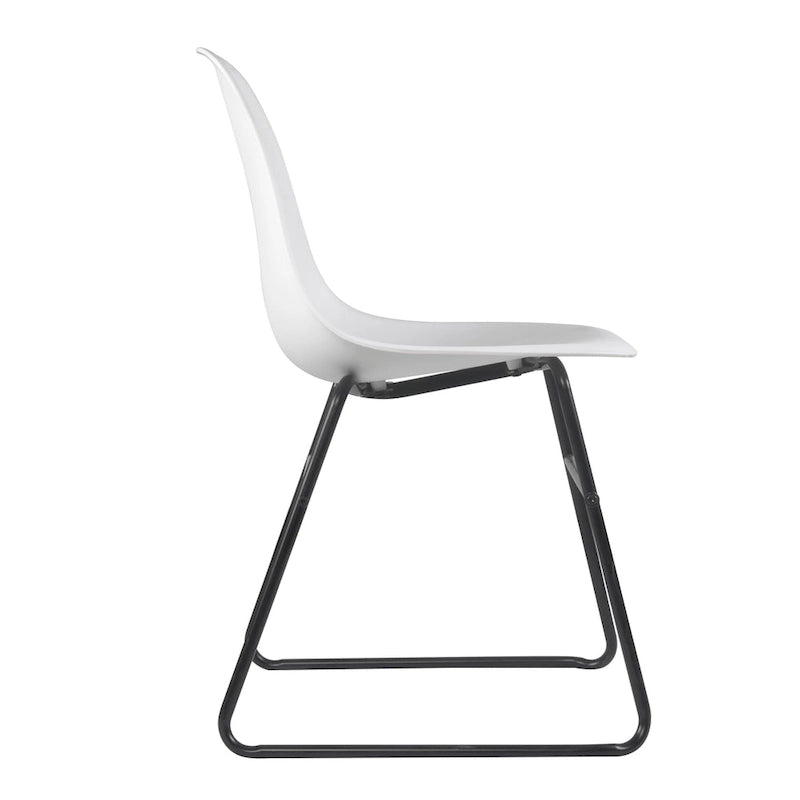 Chaises de salle à manger modernes sans accoudoirs Alivia de Porthos Home avec pieds en fer (lot de 2)