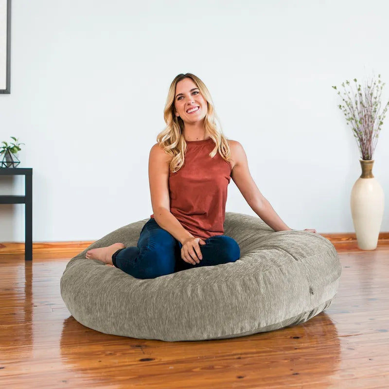 Pouf Jaxx Cocoon avec housse en chenille