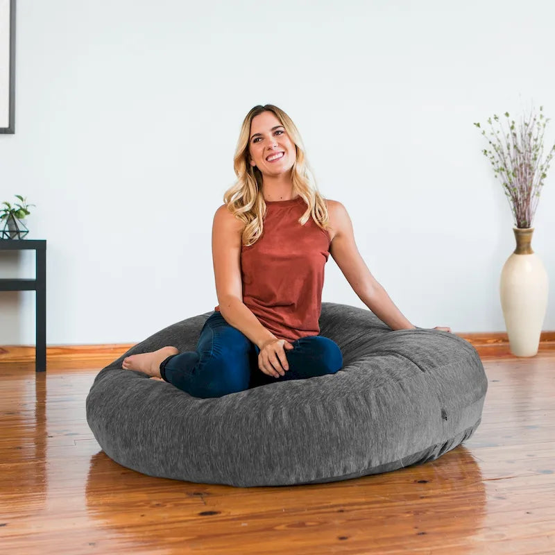 Pouf Jaxx Cocoon avec housse en chenille