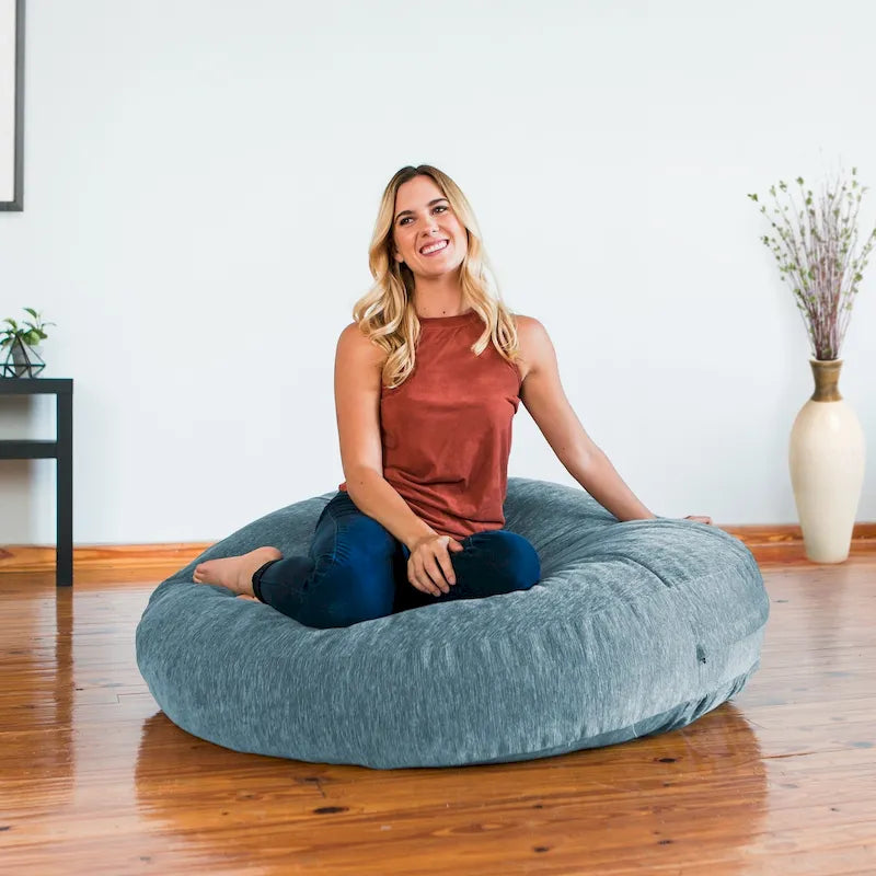 Pouf Jaxx Cocoon avec housse en chenille