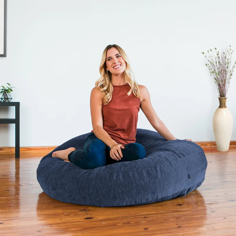Pouf Jaxx Cocoon avec housse en chenille