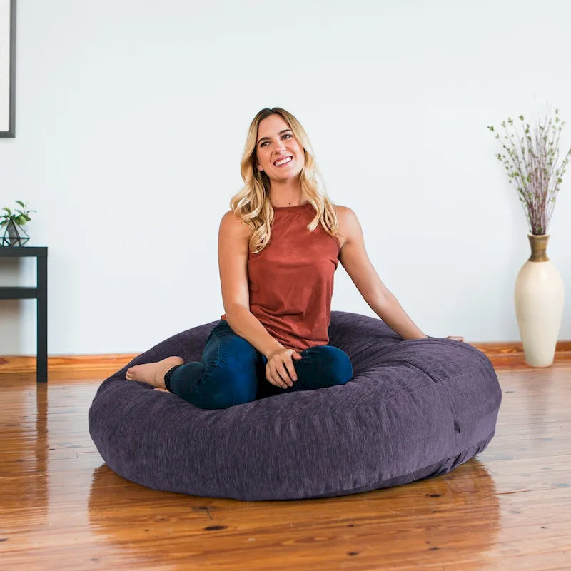 Pouf Jaxx Cocoon avec housse en chenille