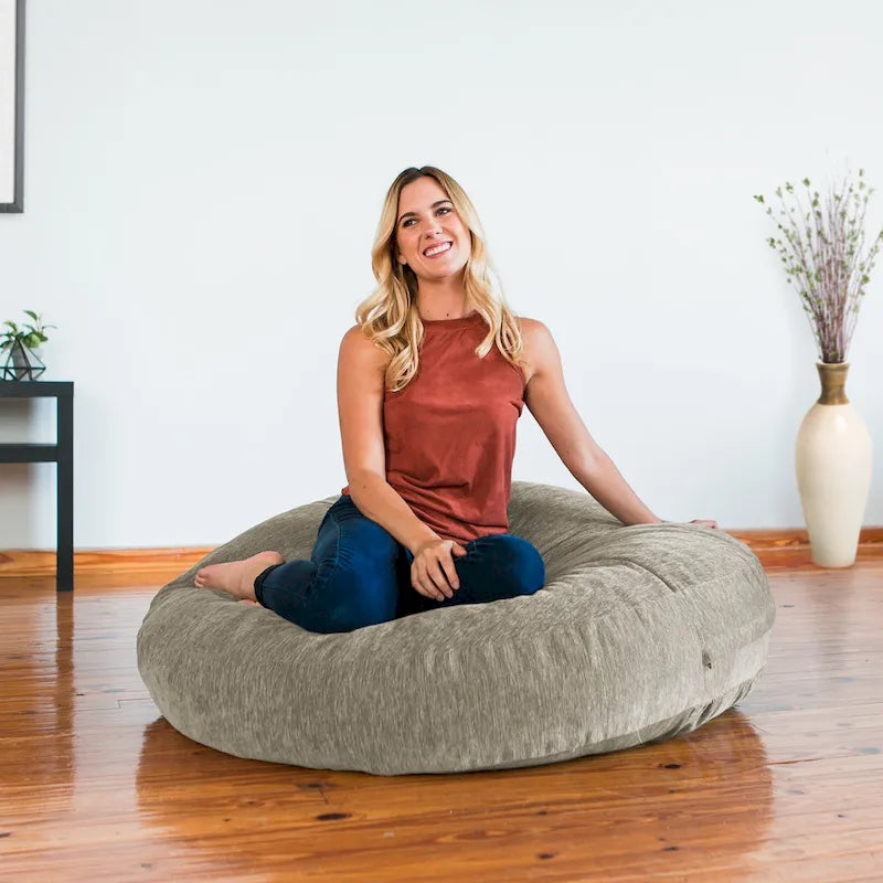 Pouf Jaxx Cocoon avec housse en chenille
