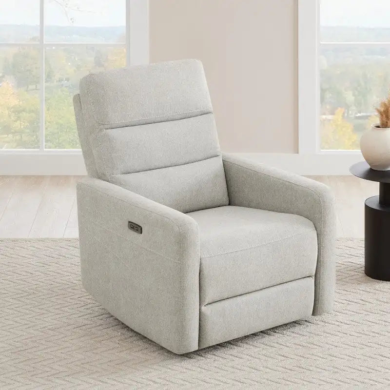 Fauteuil inclinable pivotant électrique Jason avec appui-tête et ports de chargement USB