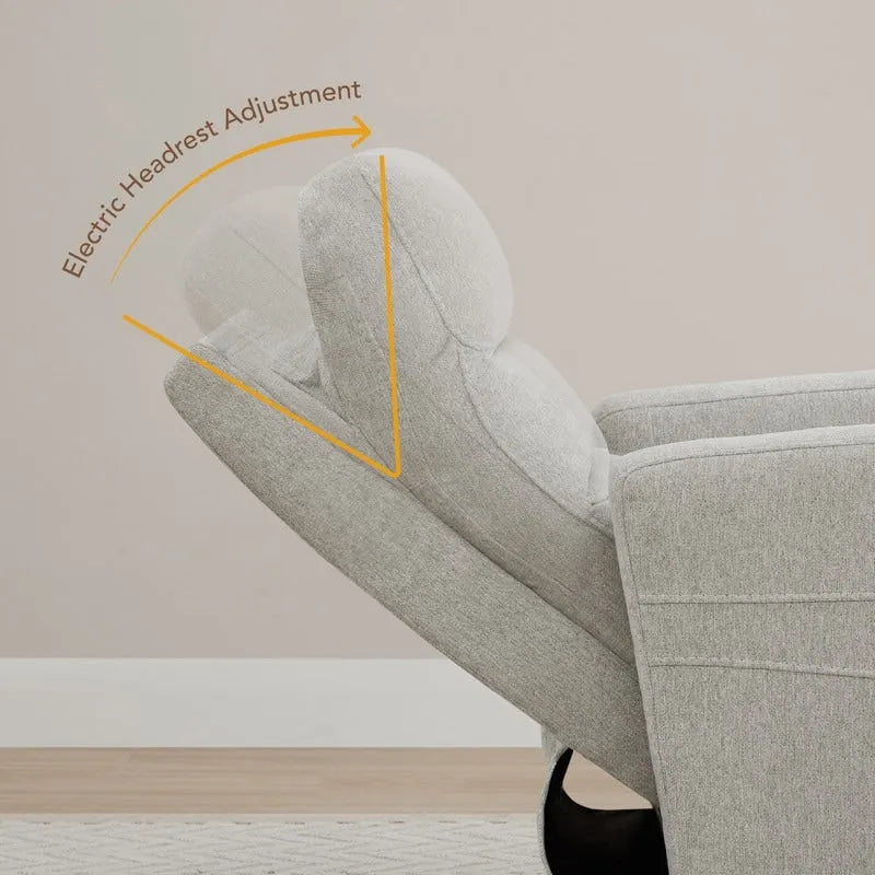 Fauteuil inclinable pivotant électrique Jason avec appui-tête et ports de chargement USB