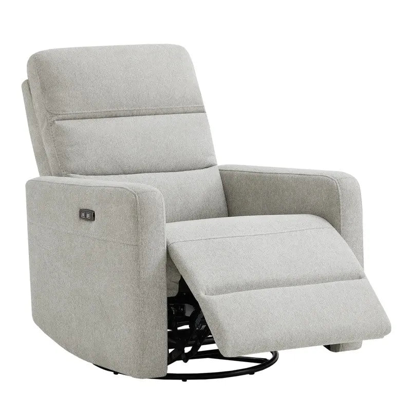 Fauteuil inclinable pivotant électrique Jason avec appui-tête et ports de chargement USB