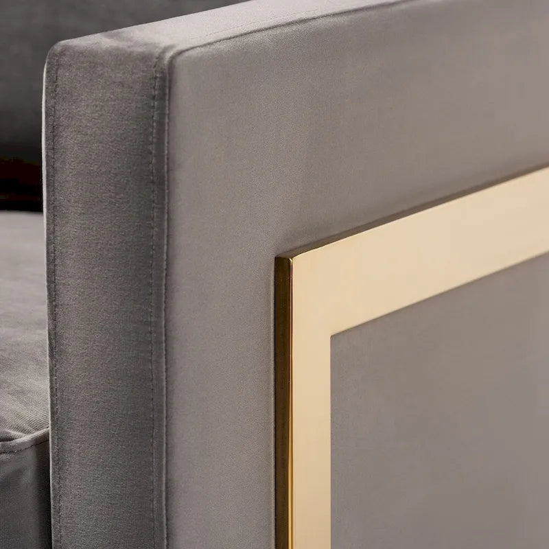 Fauteuil en velours Silver Orchid Bryson Glam