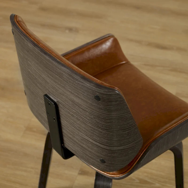 Chaises de salle à manger pivotantes Art Leon en bois rembourré (lot de 2)