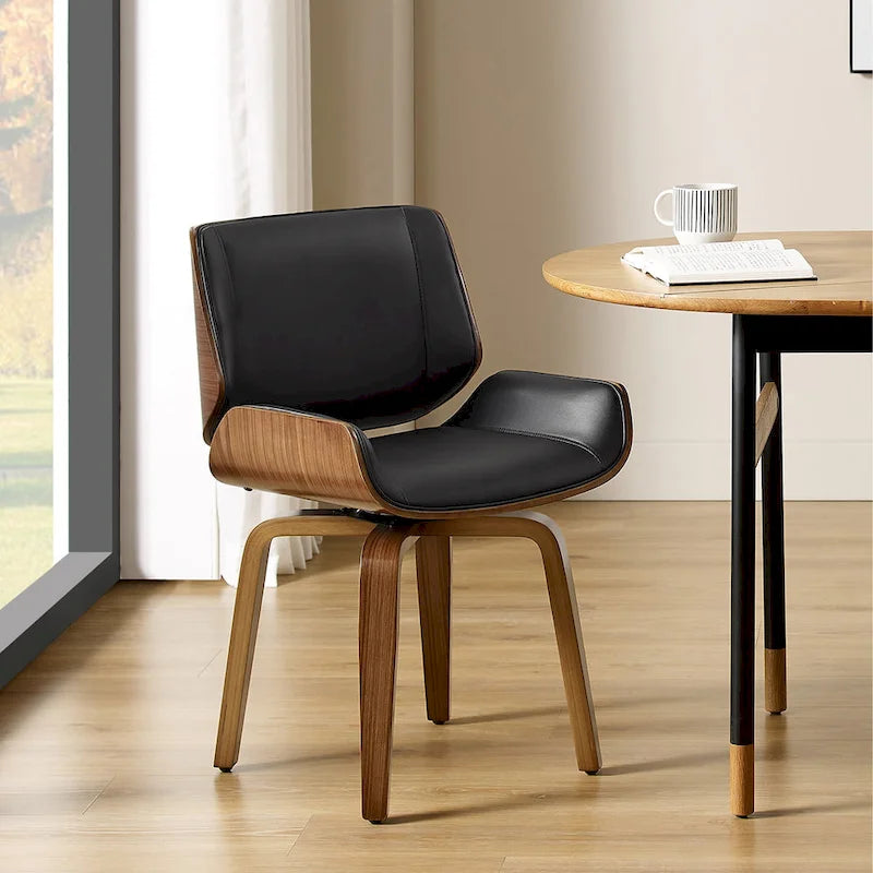 Chaises de salle à manger pivotantes Art Leon en bois rembourré (lot de 2)