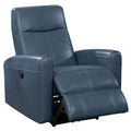 Fauteuil inclinable électrique Eli Contemporary en cuir avec massage lombaire